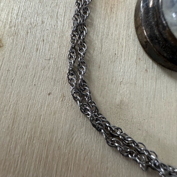Vintage Sterling Silver Moonstone Pendant 925 Chain - Picture 3 of 7